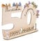 ENLACE Holzschild Gästebuch, 50 Geburtstag Mann Frau Deko, Holz Schild Gästebuch mit Ständer und 5 Holzpentagramme Deko Geburtstagsgeschenk, Geburtstag Deko für Frauen & Männer