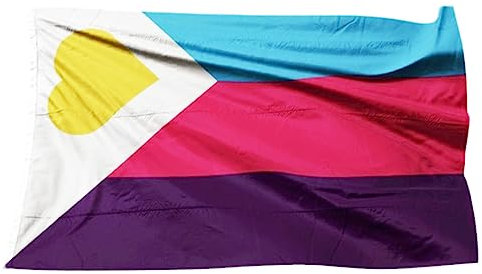 Gay Shop Berlin Fahne (NEW) - Tricolor | LGBTQIA/Gay/Lesbian/Polyamorie | Regenbogen | 90x150 cm