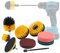 TOPWAY 11 Pack Drill Brushes for Cleaning, Power Scrubber Cleaning Brushes Scrub Sponge With Extend Long Attachment Fits Most Power Drills, for Car Rims Wheels Floor Tubs Toilet Kitchen Tile Carpet