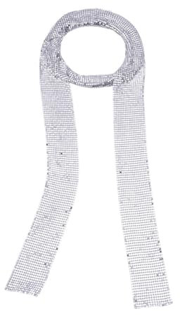 SOIMISS Metall-Schal, glitzernd, funkelnde Metall-Pailletten-Krawatten, kreativ, modisch, metallisches langes Halstuch für, Mädchen, Hochzeit, Abend, Party,