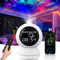 KIVOTAC LED-Alarm-Projektor, Sternenhimmel-Projektor, Mondlampe mit Bluetooth-Lautsprecher, Weiß, Timer und Fernbedienung, wiederaufladbar, Galaxy Nachtlicht, für Kinderzimmer, Zuhause, Dekoration