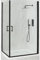 Milano Langley Black Corner Double Hinged Door Shower Enclosure White Tray - 1000mm x 900mm