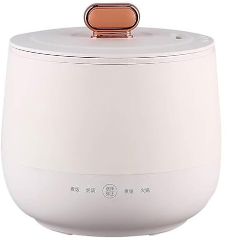 Olla Arrocera De 3 Tazas Para 1-2 Personas, Olla Arrocera Eléctrica De 1,6 L Con Revestimiento Cerámico Antiadherente Y Tapa De Acero Inoxidable, Olla Eléctrica Multifuncional Para Cocinar En Casa (C