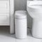 Malloom Small Touchless Trash Can, 8L/2.1Gal Smart Touchless Bedroom Bin, Waterproof & Slim Motion Sensor Plastic Narrow Garbage Can for Bedroom/Bathroom/Kitchen/Office/RV (White)