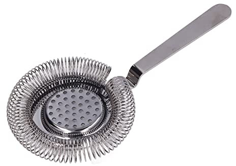 Colino Da Cocktail, Colino Da Bar in Acciaio Inossidabile, Strainer per Cocktail per Attrezzi Da Bar E Mixologist Bartending Restaurant Party (Black Plated)