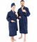 Hammetex Bademantel 100% Baumwolle Unisex für Damen und Herren, Hochwertig 400 g/m² Qualitat Weich Saugfähig Frottee Bademantel für Paare mit Taschen, Marine Blau