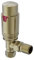 Warmehaus Angled 1 x 15mm Brushed Brass Radiator and Towel Rail Thermostatic Valves