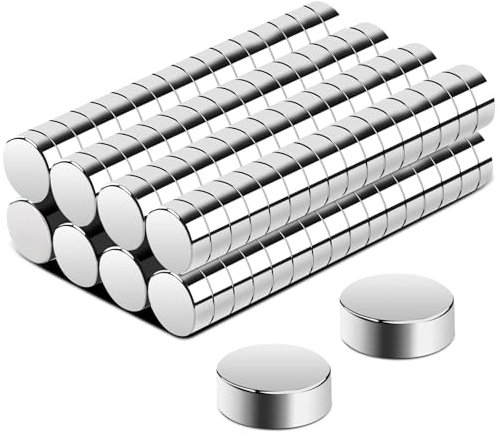Aenienoe 130 Stück Magnete Klein 8x3mm Magnete Stark Neodym Magneten Mini Rund für Magnettafel Pinnwand Kühlschrank Whiteboard Handwerk Fotos Starke Magnets
