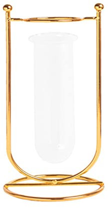 Ciieeo 1pc Hydroponic Vase Indoor Hanging Terrarium Vase Clear Light Bulbs Hydroponics Planter Hanging Plant Shelf Plant Decor Arrangement Holder Glass Golden