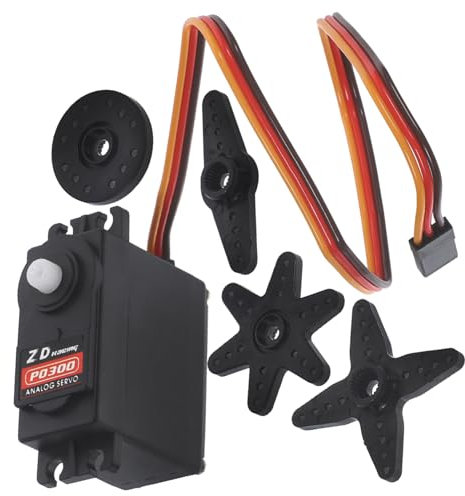 BESTonZON 1/10 Rc Lenkgetriebe aus Kunststoff 3 Kg Drehmoment für Hpi Hsp Team Df Fs Rennwagen Rc Cars Haltbare Servos Zubehör für Ferngesteuerte Spielzeugmodelle