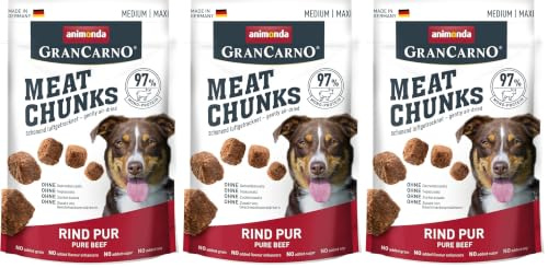 animonda Adult Meat Chunks Rind pur 80 g (Packung mit 3)