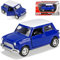 Motormax Mini Cooper altes Ur Modell Blau mit weißem Dach 1959-2000 1/43 Modell Auto mit individiuellem Wunschkennzeichen