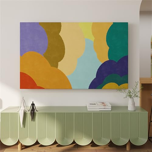 Treer TV Abdeckung Staubschutzhülle, Hülle Bezug für Fernsehen Schutzhülle Universal Fernseher Hülle Elastisch Staubschutz für 42-100 Zoll TV/PC-Bildschirme (42-45 Zoll,Regenbogen)