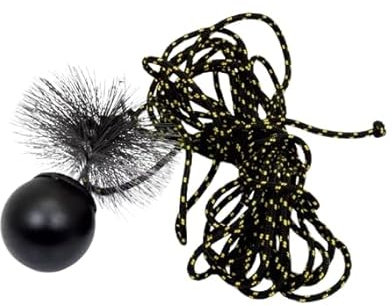 pokm toolsmarket - Reinigungsset Schornsteinbesen Set Kaminbürste Kaminbesen + Zugseil PP-Seil 12m + Zuggewicht, Schornsteinfeger Bürste Ofenrohrbürsten Ofenrohr Kamin (130mm/1,3kg)