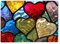 Shopagift Love Hearts Stained Glass Glass Chopping Board Large Kitchen Worktop Saver 39cm x 28cm