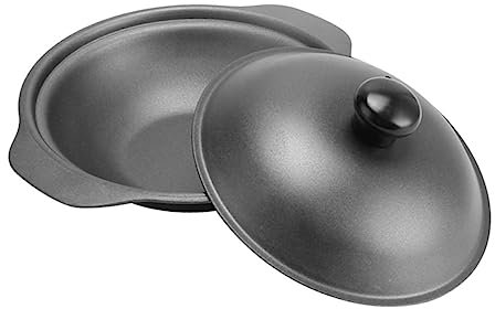 ASAKKURA 1stück Gusseiserner Kochtopf Mit Deckel Casserole Für Geschmortes Hühnchen Und Reis Hochwertiger Bräter Für Gleichmäßiges Erhitzen Langlebig Und Pflegeleicht Für Heimische