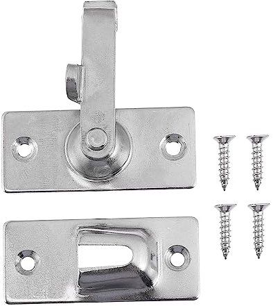 Hemobllo Edelstahl Türriegel Haushalts Sicherheitsriegel Flach Korrosionsbeständig Vielseitig Für Holzfenster Und Holztüren