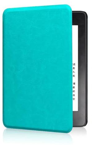 Hülle für 2024 7 Kindle Paperwhite 12. Generation und Kindle Colorsoft Signature Edition, schlankes, kratzfestes PU-Leder-Cover mit Handschlaufe, automatische Einschlaf-/Weckfunktion (Himmelblau)