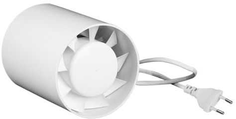 CLIUNT 150mm Rohrventilator, Inline-Abluftventilator 320m³/h, Rohrlüfter, Kanalventilator, Leise Rauchabzug Rohrlüfter für Bad, WC, Küche, Gewächshaus, Zelt, Garage, Dachböden