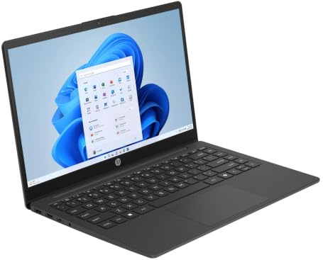 HP 14 Black Laptop Bundle (14 HD - Quad Core - 4GB - 128GB SSD - Intel UHD 655 - WI-FI - Webcam) + MS Office Software + Charger + 3 Year Laptop Warranty + Bag & Mouse