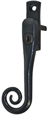 Monkey Tail Antique Black Window Cottage Type Left Hand Handle