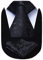 HISDERN Herren Krawatten Schwarz Extra Lange Florale Krawatte und Einstecktuch Set Elegante Klassisch Hochzeit Seidenkrawatte Taschentuch für Männer