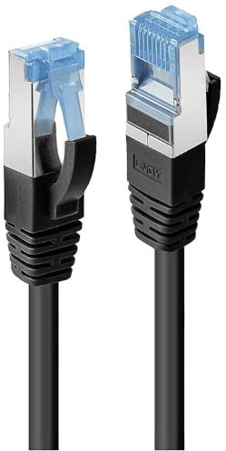Lindy 47419 15 m Cat6 a S/FTP (S-STP) Black Network Cable – RJ-45 Network Cable (15 m, CAT6 A S/FTP (S-STP) RJ-45, Black)