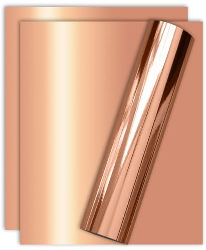 Tvinyl Warehouse Rose Gold Foil HTV Heat Transfer Vinyl for T-Shirt and Apparel 12 X 10(Pack of 3)