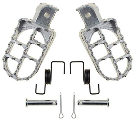 WOOSTAR 8mm Moto Repose Pieds Remplacement pour 50cc 70cc 90cc 110cc 125cc Taotao CRF50 XR50R Dirt Bike Argent