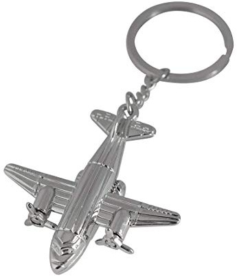 DonJordi Schlüsselanhänger Transportflugzeug aus Metall - Das ideale Geschenk für Piloten, Flugbegleiter & Reisefreunde