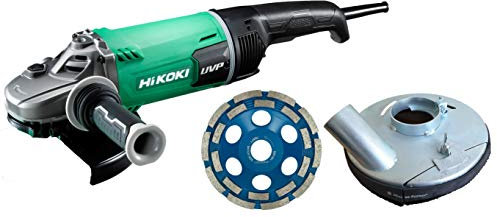 HiKOKI Winkelschleifer G23UDY2 (2600W, 180mm, M14, Antivibrationssystem, Spindelarretierung, Aluminiumgehäuse, Zubehör)