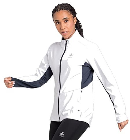 Odlo Damen Langlauf Jacke MARKENES, white - dark sapphire, L
