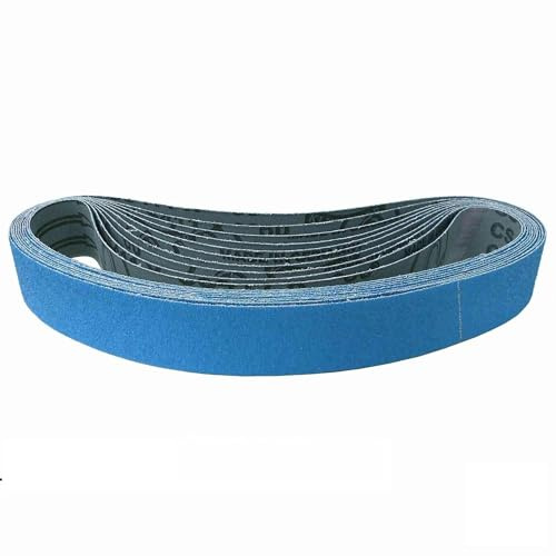 Klingspor Schleifband CS411Y Zirkonkorund – 50 x 2000 mm – Körnung P80 – 10 Stück – für Metall Edelstahl Hartholz – hochreißfeste Gewebeunterlage – wasserfest – Profi-Schleifbänder für Bandschleifer