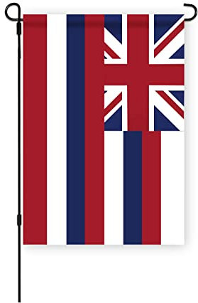 Mflagperft Hawaii State Gartenflaggen, 30,5 x 45,7 cm, doppelseitig, lebendige Farben und farbecht, kleine Indiana-Hofflaggen für Innen- und Außendekorationen (Hawaii)