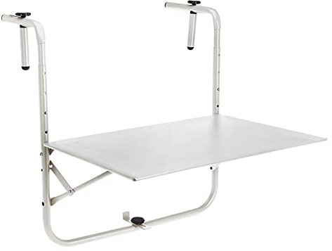AGP ADVANCED GLOBAL PRODUCTIONS Balcony Hanging Table Adjustable Railing Patio Coffee Party Work Garden Deck (White)