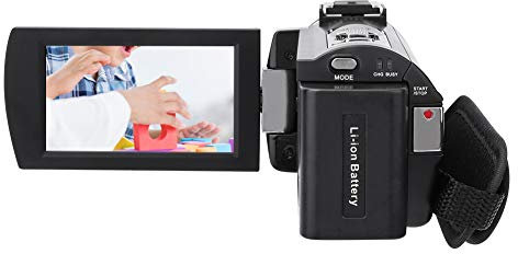 JUMZ Videocamera Vlogging, videocamera Mini DV con riconoscimento facciale per per Regali di Compleanno per Le Vacanze per Adolescenti, Bambini, Principianti(Occhiali Standard + teleobiettivo)