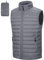 33,000ft Men's Lightweight Gilet, Packable Quilted Puffer Padded Vest Outerwear, Body Warmer Windproof Sleeveless Jacket for Golf Running Hiking Horse Riding Grey M