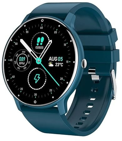0,8cm Ultrafino Reloj Inteligente Rastreador Fitness Podómetro con Funciones Monitoreo de Frecuencia Cardíaca, Presión Arterial, Oxígeno en Sangre y Sueño, Notificación Inserción Mensaje Soporte