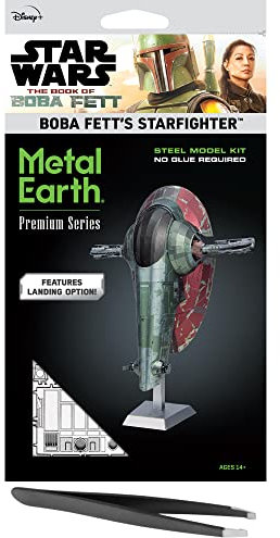 Fascinations Metal Earth Premium Series Star Wars Boba Fett's Starfighter 3D Metall Modellbausatz Bundle mit Pinzette