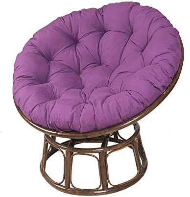 Trayosin Rundes Sitzkissen Papasan Papasansessel Rattansessel Auflage Gartenkissen Sesselkissen Garten Kissen Geeignet für Gartenterrasse im Freien (ohne Stuhl) (40x40cm,Lila)