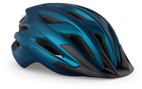 MET Fahrradhelm Crossover, Blau Metallic matt, M, 570013