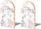 Niapessel Book Ends Bookends for Shelves to Hold Books Rose Gold Marble Print Small Non-Slip Book Stoppers Wood Decorative Home Office Desk