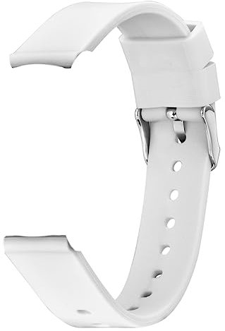 Alienwork Bracelet de Montre Bracelet en Silicone Blanc Barre à Ressort à Dégagement Rapide Silicone Léger Doux Imperméable