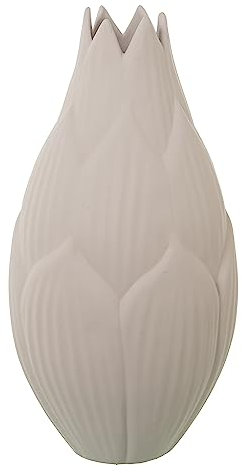 DRW Bodenvase aus Keramik, roh, matt, Artischocke, 26 x 26 x 50 cm