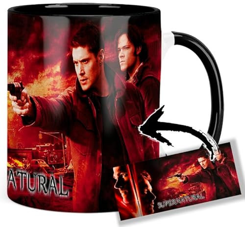 Supernatural Jensen Ackles Jared Padalecki Tasse Innen & Henkel Schwarz Keramikbecher Mug