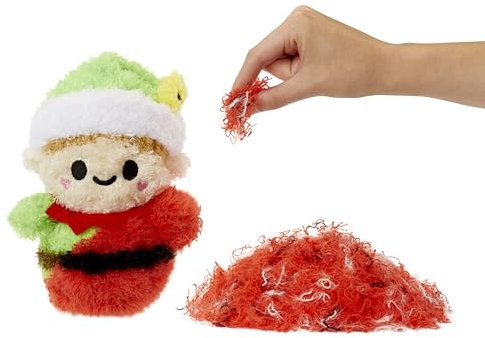 Fluffie Stuffiez Holiday Weihnachtsmann - Kleines Plüsch-Sammlerstück - Überraschung beim Auspacken - Kuschelweicher ASMR Flaum - Fidget, Basteln, Fell Abziehen - für Kinder ab 4 Jahren und Sammler
