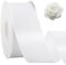 TONIFUL Weißes Satinband, 5,1 cm x 45,7 m, solides Stoffband für Geschenkverpackungen, Blumensträuße, Bastelarbeiten, Kranz, Einladungen, Babypartys, Weihnachten, Valentinstag, Geburtstag, Hochzeit
