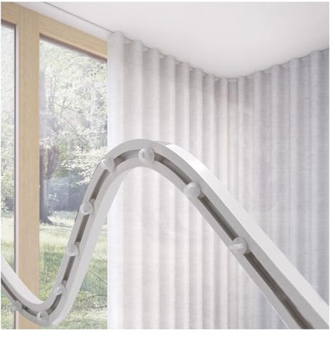 Rail de Rideau Système De Rideaux Sur Rail Montage Au Plafond, Entrée De Porte Rideau Coulissant Rail Panneaux/Pliable Tringle De Séparation Pour Douche, Pour VR Cliniques Patio Salles De Classe Inti