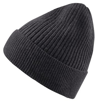 FALKE Unisex Beanie-Mütze Basic Fancy Lambswool U Be Wolle schnelltrocknend warm 1 Stück, Grau Asphalt Melange 3180, OneSize