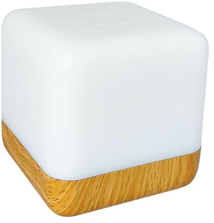 DYVEXO Luz de Mesita de Noche con temporizador. Lámpara nocturna infantil/bebe de Mesa, Táctil Recargable con USB, Luz Nocturna Ambiental para dormir y lactancia